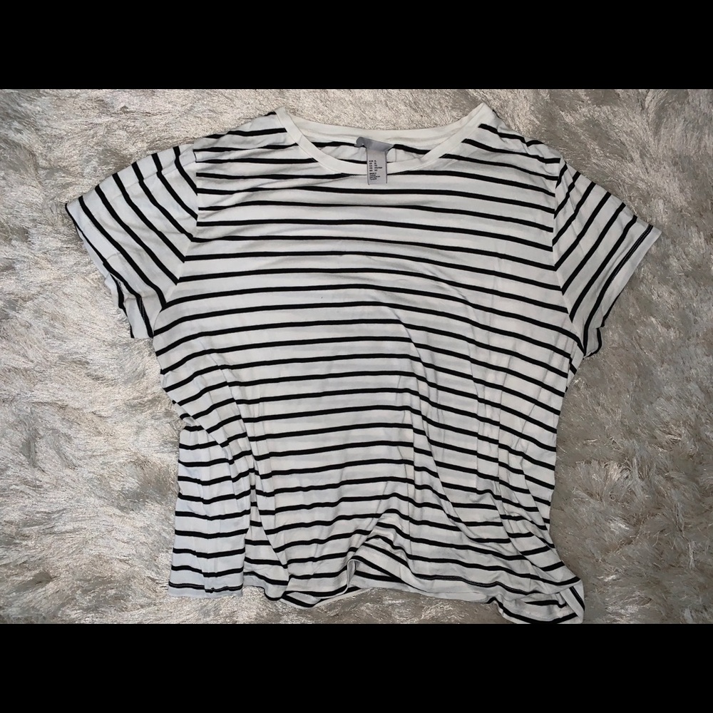 Black and white striped T shirt